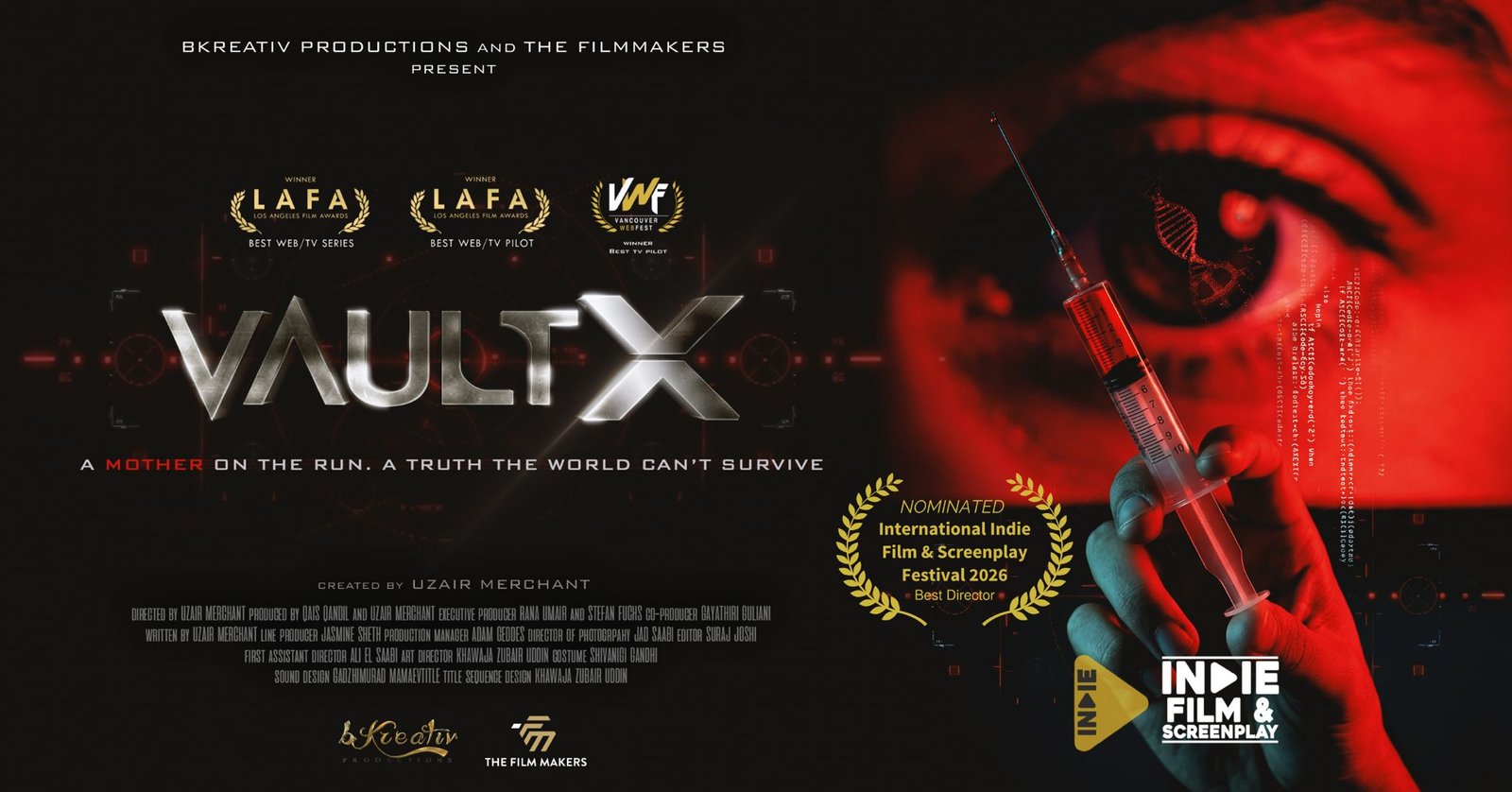 Vault X — Official Poster with LAFA & Vancouver WebFest Awards
